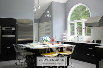 Inspiration for a contemporary kitchen remodel in New York