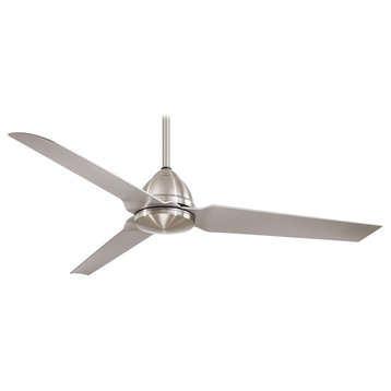 Minka Aire Java 54 in. Indoor/Outdoor Brushed Nickel Wet Ceiling Fan with Remote