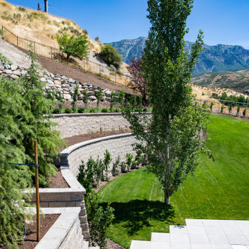 Retaining Wall In Slopped Yard