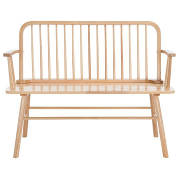 Safavieh Lucilia Spindle Bench, Natural