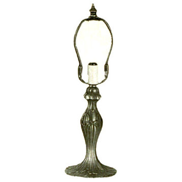 Meyda Tiffany 10623 Nouveau 13-1/2" Tall 1 Light Table Lamp Base - Mahogany