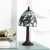 Hummingbird Tiffany-Style 12" Table Lamp, Bronze