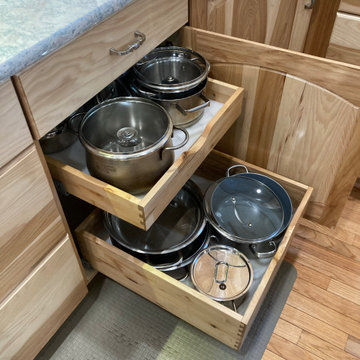 Traditional Kitchen Remodel Done in New Hickory Wood Cabinets