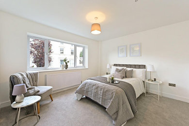 Design ideas for a bedroom in Surrey.