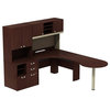 Quantum Peninsula Desk With 48" Hutch 30" Storage Cabinet 30" Hutch, Right