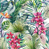Erismann Animal Tropical Jungle Wallpaper Vinyl Black Green Pink Flower  Plants 1008307