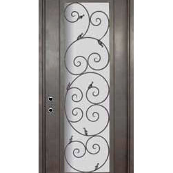 Orvieto 42x96 Forged Iron Single Door 14 Gauge Steel - Front Doors