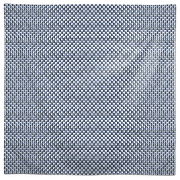 Navy Leaf Pattern 58x58 Tablecloth