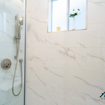 White Marble Bathroom Remodel in Glendale