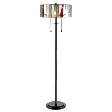 Dale Tiffany TF19192 Aston, 2 Light Floor Lamp, Bronze/Dark Brown