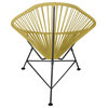 Junior Indoor/Outdoor Handmade Acapulco Chair, Gold Weave, Black Frame