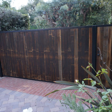 Reclaimed Redwood Driveway Gate