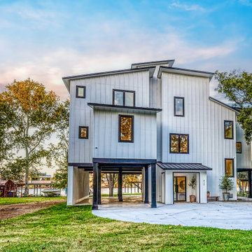 Modern Lake House with Raised Front Elevation