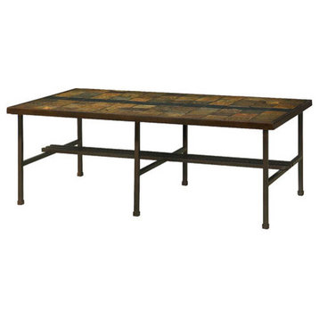 Hammary Amelio Rectangular Cocktail Table with Natural Slate Top