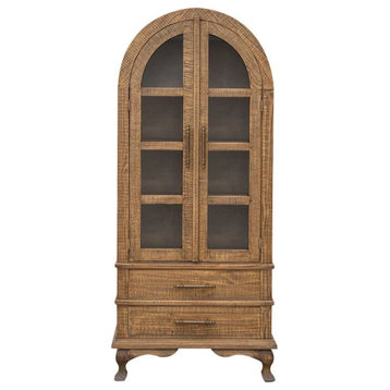 Cupola Curio China Cabinet / Bookcase with Glass Doors