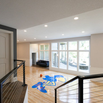 Two-Tiered Basement Designed for Family Fun