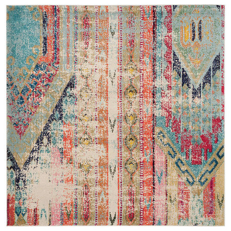 Safavieh Monaco Mnc222F Rug, Multi, 9'0"x9'0" Square