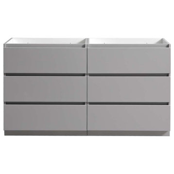 Fresca Lazzaro 60" Gray Double Sink Cabinet