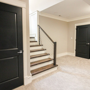 Project #72 | Modern Staircase with Horizontal Steel Rod Railing