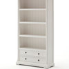 NovaSolo Provence 4 Shelf Bookcase in Pure White
