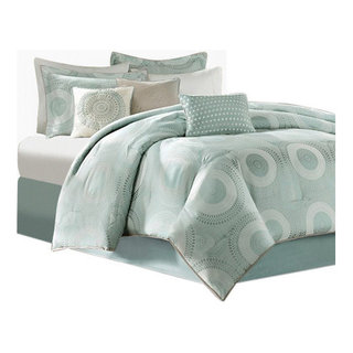 Hampton Park Carmel 9-Piece King/California King Comforter Set in Natural  and Beige