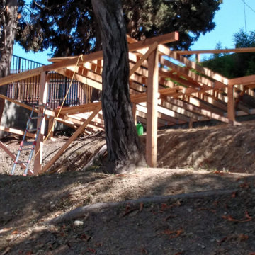 20' x 20' hillside deck