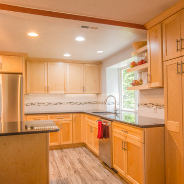 Major kitchen upgrade adds more useable space and beauty.