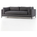 Four Hands - Grammercy Sofa-92"-Bennett Charcoal - Flexible style with luxurious comfort. Clean, simple lines and a black iron base keep everything casual and chic.