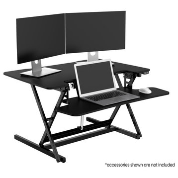 35" Wide Black Tabletop Sit or Stand Lift Desk