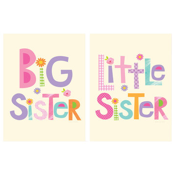 "Big Sister, Little Sister" Print, Set of 2, 8"x11"
