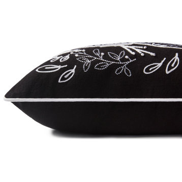 Loloi PLL0032 Black 13" x 21" Cover Only Pillow