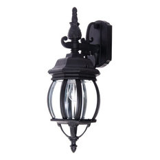 Maxim 1030 Crown Hill 18" 1 Light Wall Sconce - Black / Clear Glass