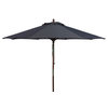 Safavieh Cannes 9' Wooden Outdoor Umbrella, Gray