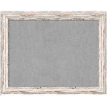 Framed Magnetic Board, Alexandria White Wash Wood, 37x29