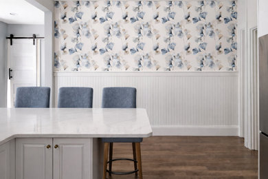 Inspiration for a contemporary dining room remodel in Boston