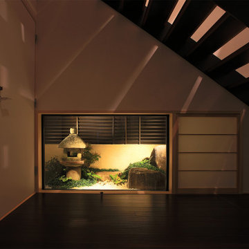 遊行の庭のある家