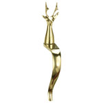 Jefferson Brass - Reindeer Christmas Stocking Hanger, Polished - Reindeer Christmas Stocking Hanger Measures 3" high. With several hook sizes available, we guarantee they will fit just about any size mantel! The hook that we sell fits most traditional mantels which are 2" thick or less.  Because of the handcrafted workmanship of each piece, you may occasionally be able to discern very small inclusions, imperfections, and even slight size variations. This is to be expected, and we ask that you understand that they are an inherent part of the manufacturing process. Our products, we believe, are the best that can be made today. All products are solid brass. If you receive one that has a slight discoloration, it is not a defect. It has travelled over 8,000 miles from the factory to our warehouse. Use a metal polish, such as Brasso or Wenol, to correct the discoloration.