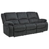 Bowery Hill Contemporary Power Reclining Sofa in Slate