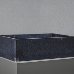 Bespoke Black Natural Limestone Basin - Bathroom Sinks