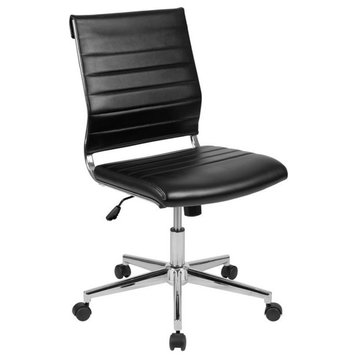 Flash Furniture Leathersoft Executive Office Chair in Black