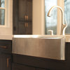 Lange Stainless Steel 32" Double Bowl Farmhouse Undermount Kitchen Sink, Brushed Stainless Steel