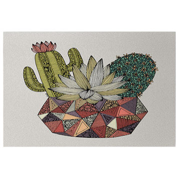 Deny Designs Valentina Ramos Little Cactus Welcome Mat, Small