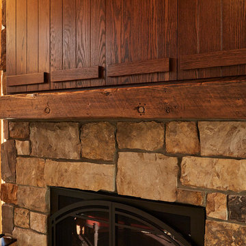 Screen Porch Fireplace in Wayzata