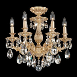 Gorgeous Schonbek Milano 6 Light Semi Flush Mount - Lighting