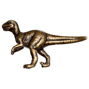 Tyrannosaurus Rex Dinosaur Knob, D1, Antique Brass