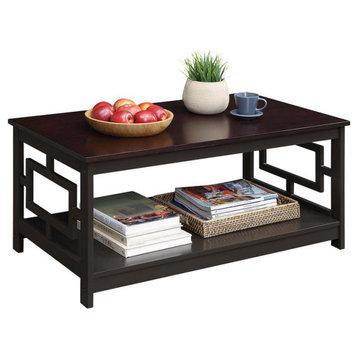 Town Square Coffee Table with Shelf, Espresso