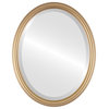 Saratoga Framed Oval Mirror in Desert Gold, 21"x25"