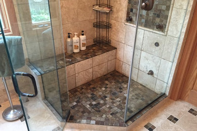Inspiration for a classic bathroom in Chicago with slate flooring.