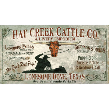 Vintage Signs, Lonesome Dove, Yes_15x26"