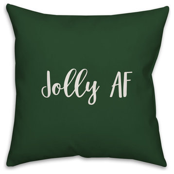 Joy, Dark Green 18x18 Throw Pillow Cover